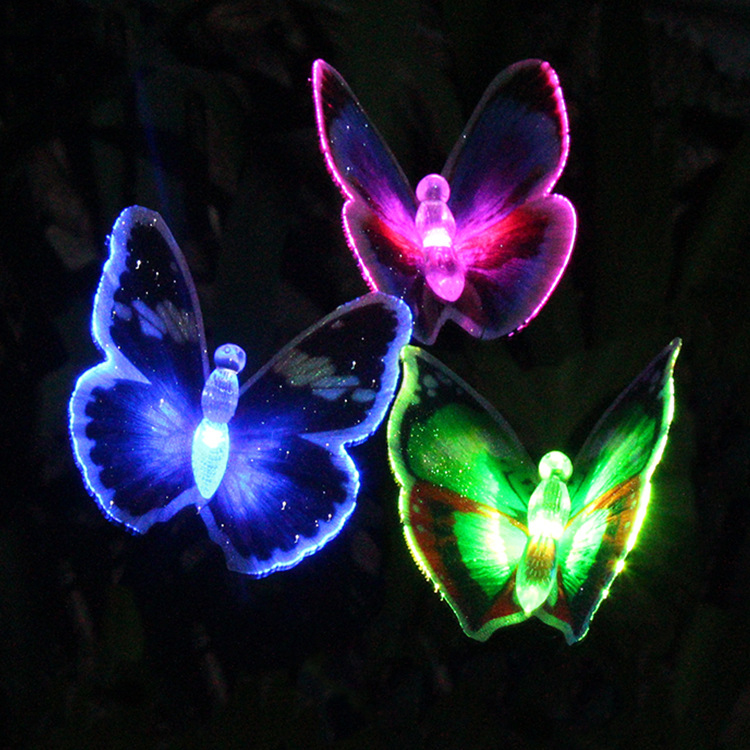 Inserted Lawn Lights Colorful Outdoor Waterproof Courtyard Solar Butterfly  Light