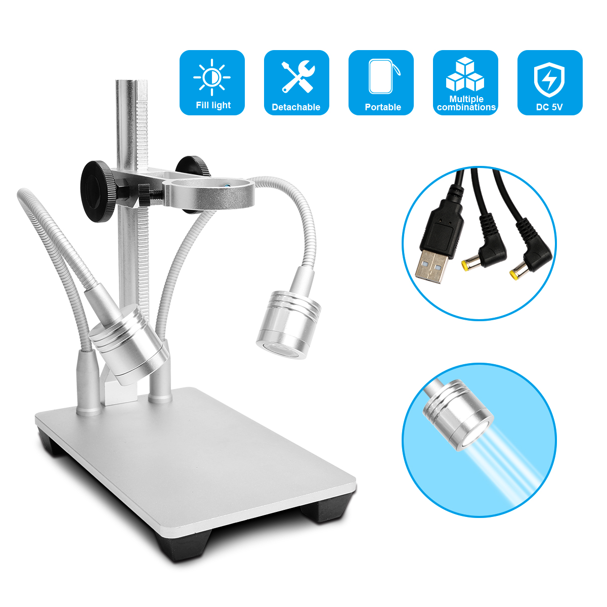 kowaku Universal Microscope Lift Bracket Adjustable Base Stand 